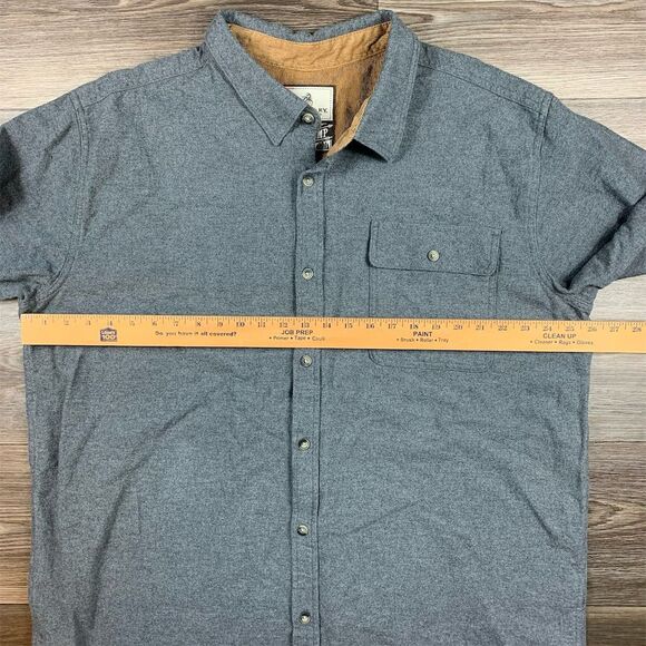 Legendary Whitetails Men's 2XL Gray Flannel Button-Up Shirt Long Sleeve - Picture 4 of 6